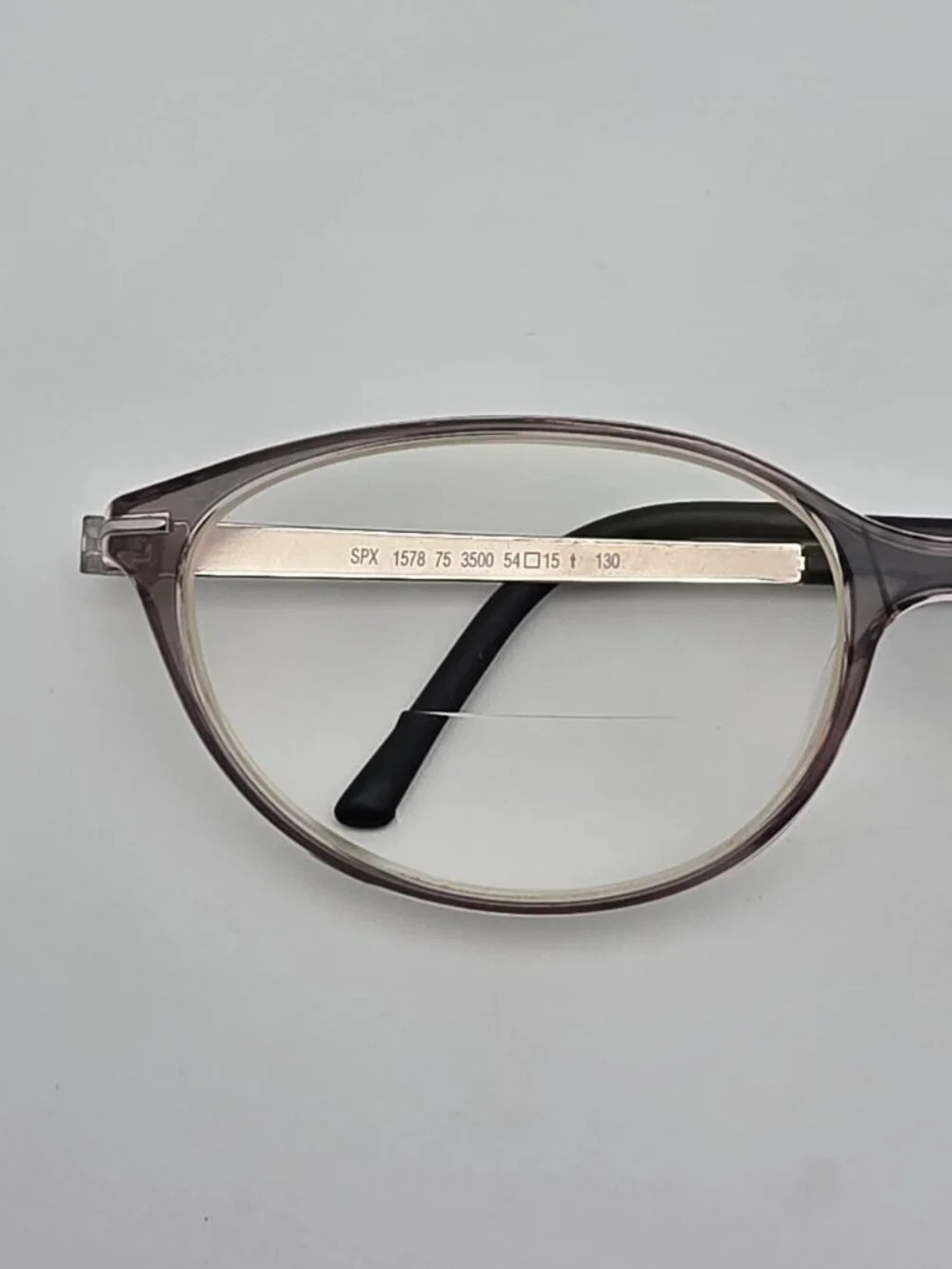 Silhouette SPX 1578 75 3500 Crystal Rose Grey Titanium Cat Eye Eyeglasses Frame